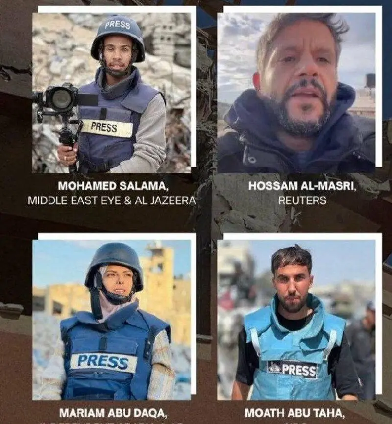 اسرائیل 4 خبرنگار خارجی را کشت 