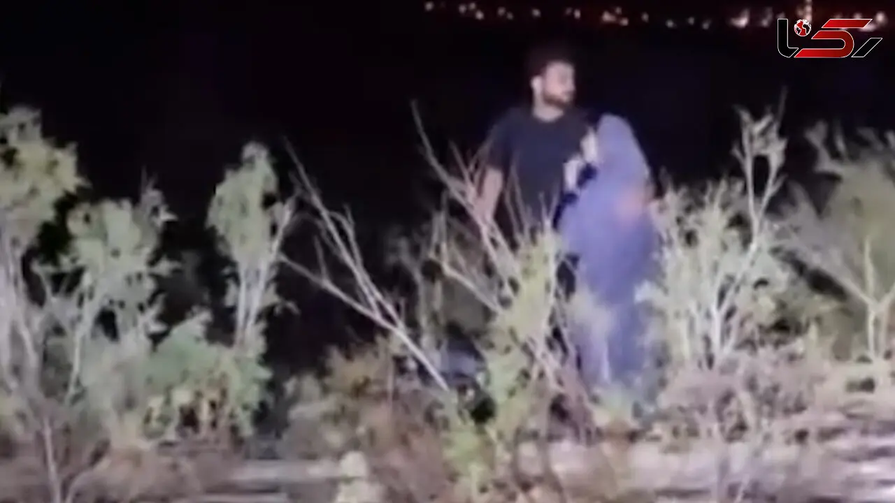 فیلم لحظه نجات زن و شوهر جوان از مرگ در سیلاب رودخانه بندرلنگه