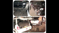 کامیون 13 ماشین را در هم پیچید ! / در تهران رخ داد + عکس ها