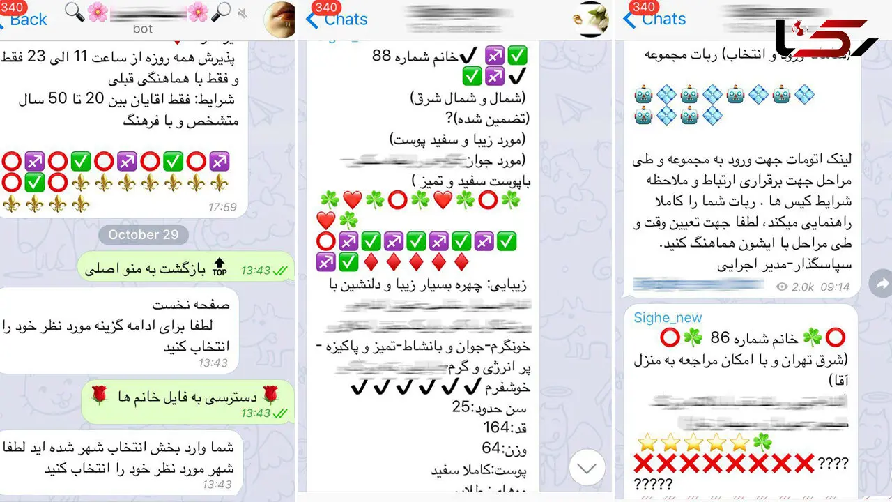 ربات‌های صیغه یاب در تلگرام برای امور غیراخلاقی! + تصاویر