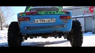 عجیب ترین تیونینگ لادای روسی با  لاستیک‌های 38 اینچی!+ فیلم