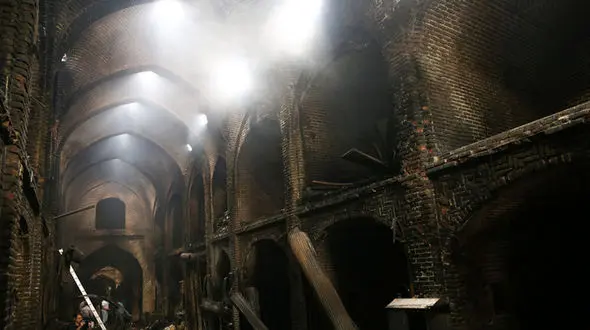 علت آتش‌سوزی بازار تبریز اعلام شد + عکس