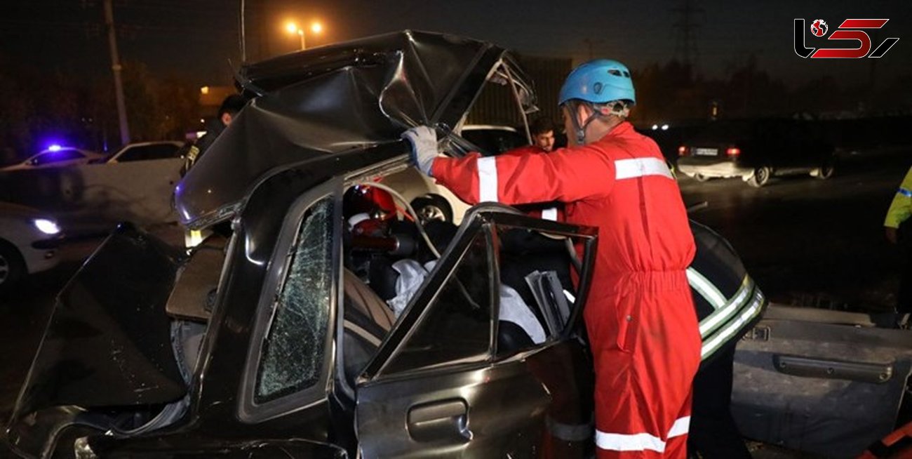 تصادف زنجیره‌ای 11 خودرو در جاده مشهد به گلبهار+ عکس ها