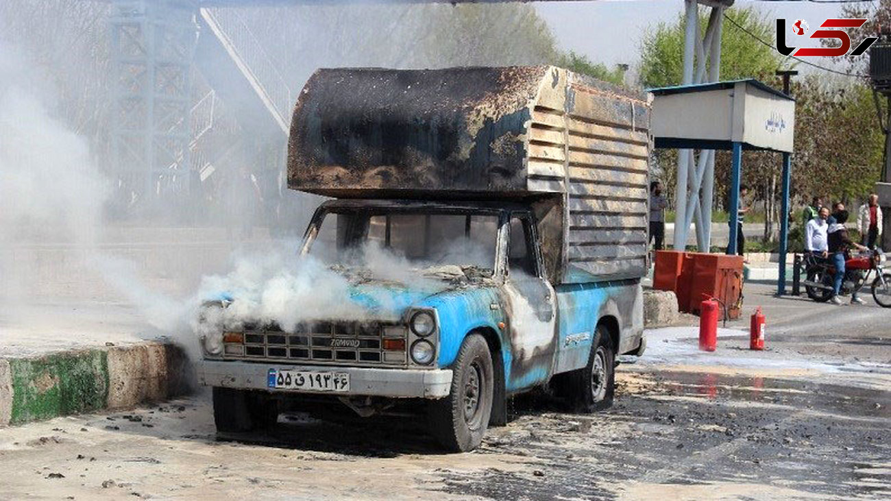 وحشتناکترین عکس ها از آتش گرفتن یک خودرو در تهران + جزییات