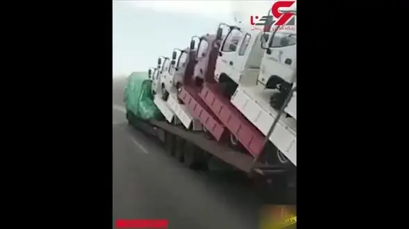 بارگیری هفت کامیون روی یک هجده چرخ! + فیلم 