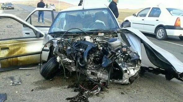 عکس سمند مچاله شده که باعث مرگ هولناک 2 نفر شد