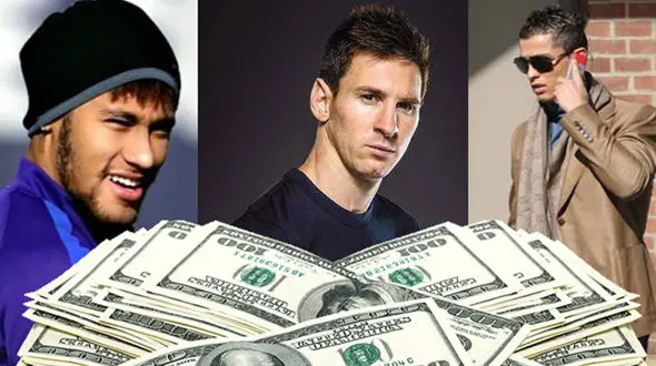 درآمد سالانه رونالدو ، نیمار و مسی لو رفت +عکس 