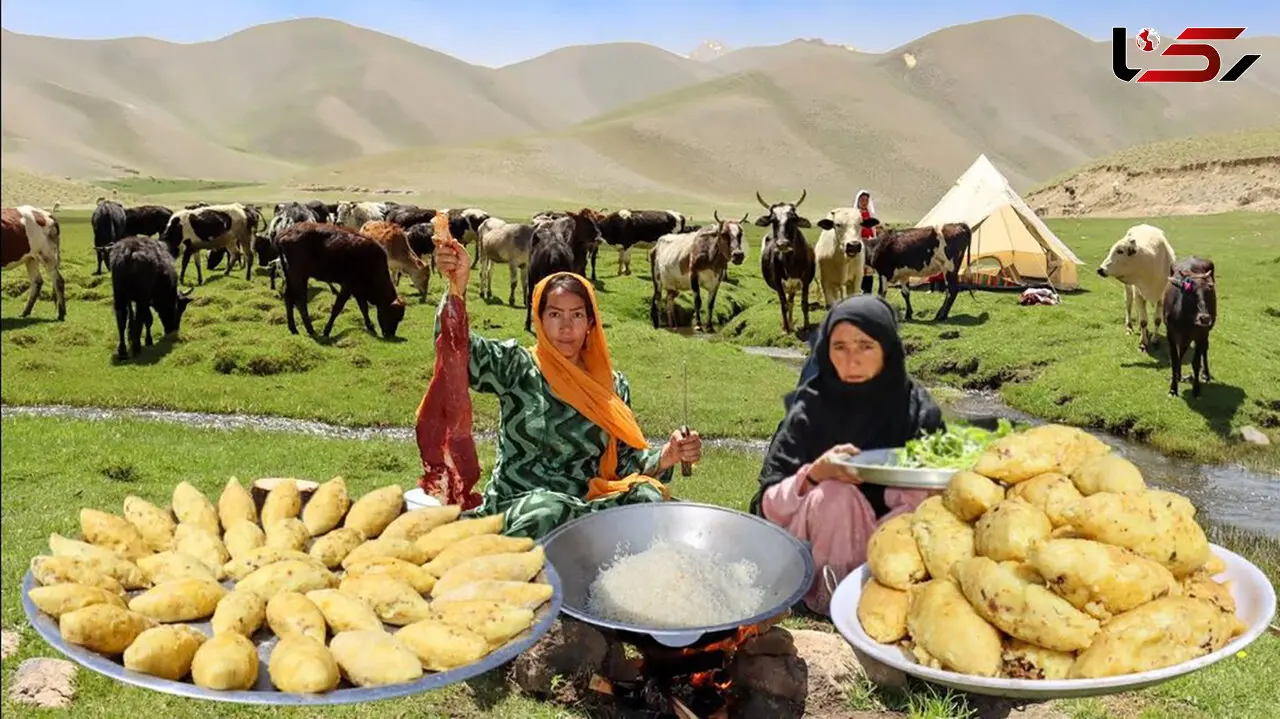 غذاهای سنتی افغانستان؛ دستور پخت محلی با سیب‌زمینی و گوشت + فیلم