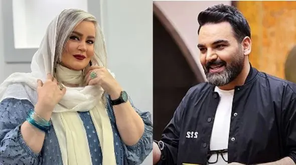 شوخی عجیب احسان علیخانی با نعیمه نظام دوست: "شبیه بستنی لیتری‌ای..."/ نعیمه ناراحت شد؟ + ویدیو