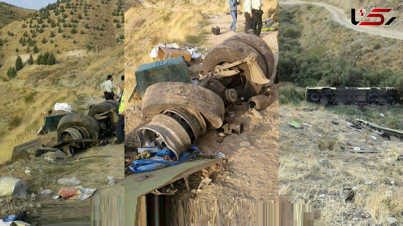اسامی 27 مصدوم حادثه سقوط اتوبوس کرج - ساری به دره جاجرود+ عکس 