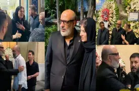 فیلم/ نگاهی به حضور بازیگران در مراسم ختم مادر ریما رامین فر / از جواد عزتی و محسن تنابنده تا نسرین نصرتی و فریبا نادری