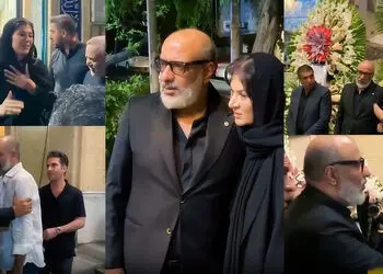 فیلم/ نگاهی به حضور بازیگران در مراسم ختم مادر ریما رامین فر / از جواد عزتی و محسن تنابنده تا نسرین نصرتی و فریبا نادری