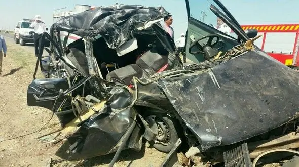 مرگ دلخراش اعضای یک خانواده در تصادف جاده مرزی + عکس 