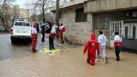 امدادرسانی هلال احمر یزد به گرفتاران در سیل و آبگرفتگی در استان