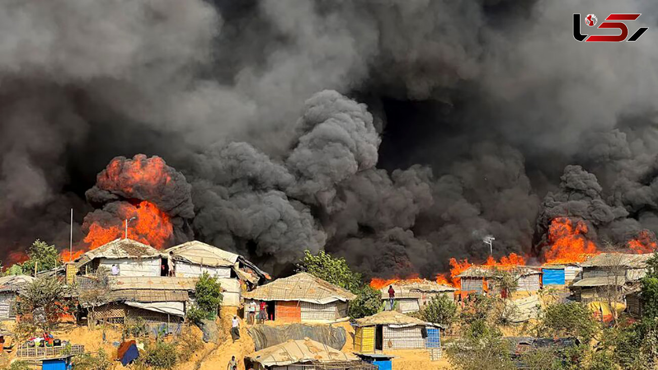 آتش‌سوزی گسترده در اردوگاه پناهجویان روهینگیایی بنگلادش/تحقیقات آغاز شد