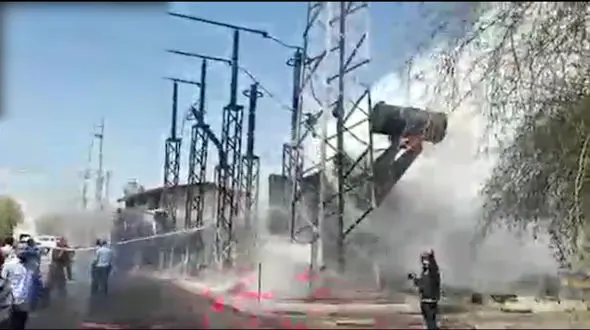 اولین فیلم از انفجار نیروگاه اهواز / علت انفجار چه بود؟ 