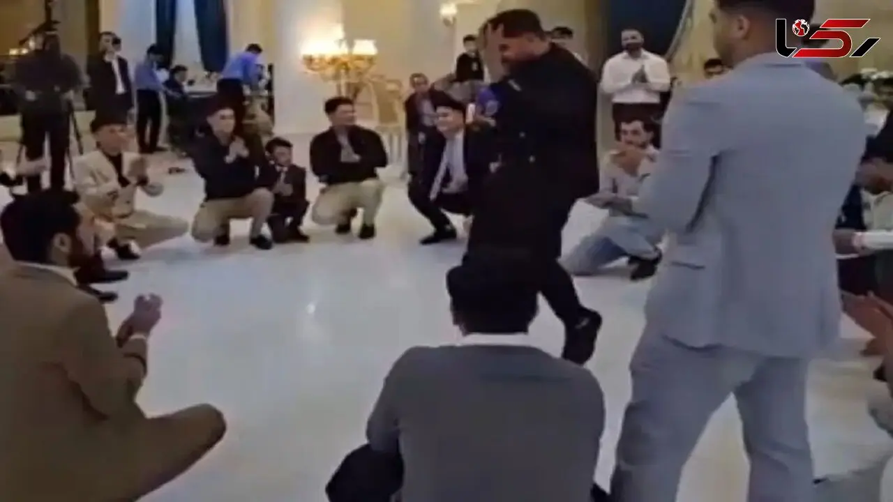 فیلم رقص آقا داماد وسط حلقه رفیقاش با آهنگ محلی 