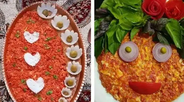 املت گوجه با تزئینات خاص و زیبا: ایده بگیرید + تصاویر