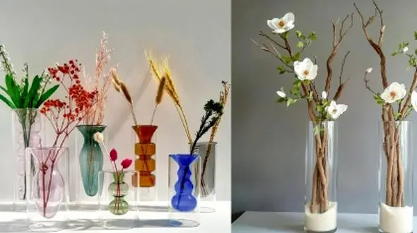 گلدان‌ های شیشه‌ ای مینیمال و مدرن / 100 مدل ساده و جذاب