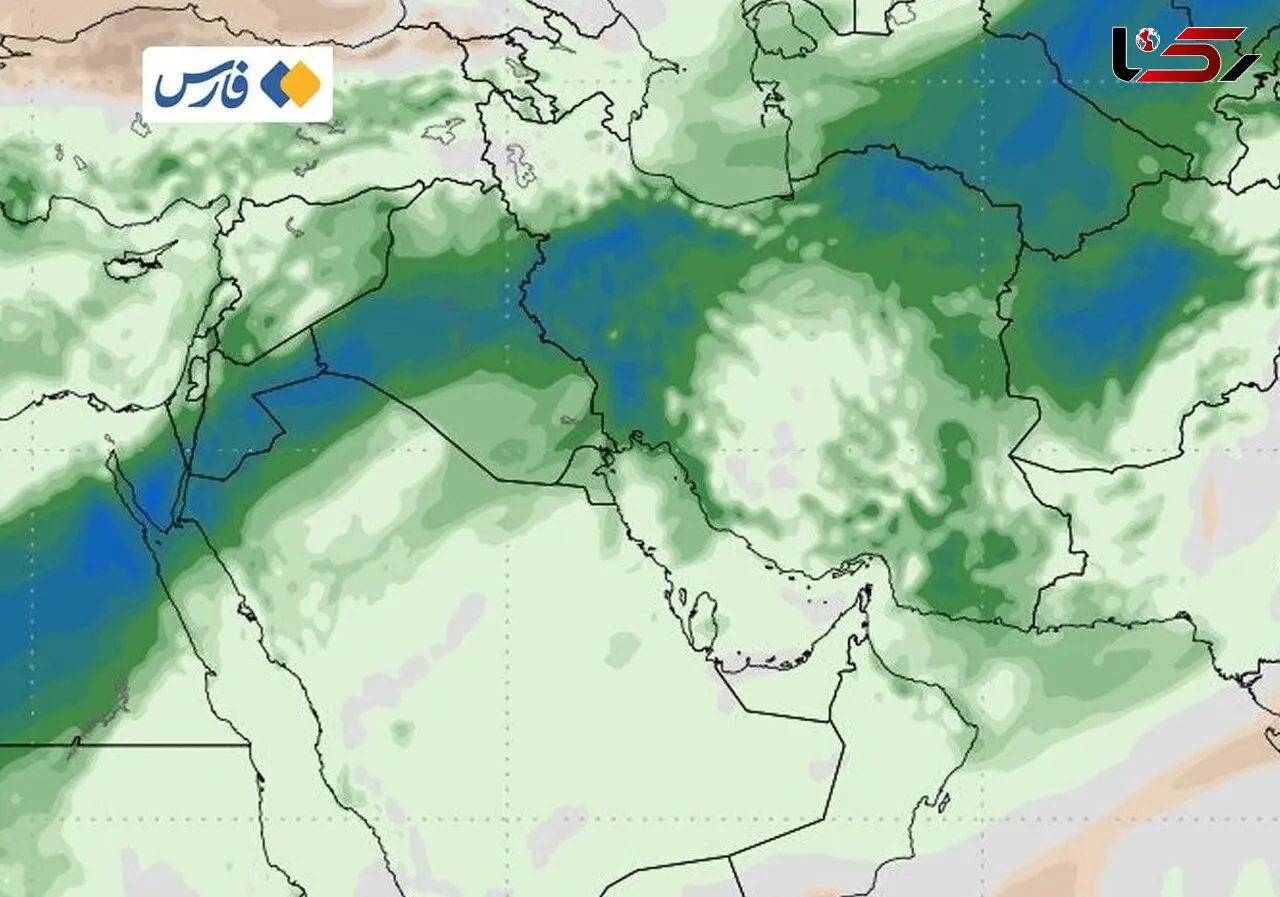 کریدور رطوبتی در راه خاورمیانه؛ احتمال بارش در بخش‌هایی از ایران