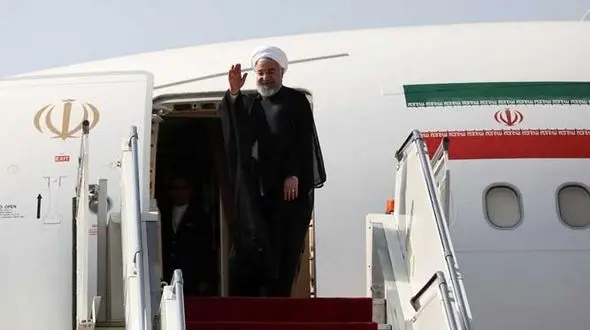 روحانی تهران را به مقصد باکو ترک کرد