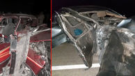 مرگ هولناک 7 نفر در یک تصادف وحشتناک / 2 خودرو داخلی و خارجی مچاله شدند + تصاویر