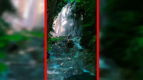 فیلم آبشار آهکی اسکیلیم در جنگل‌های لفور