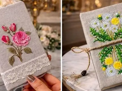 انتخاب هدیه ای خاص با دفترچه خاطرات گلدوزی؛ عکس های زیبا و پیشنهادهای شیک