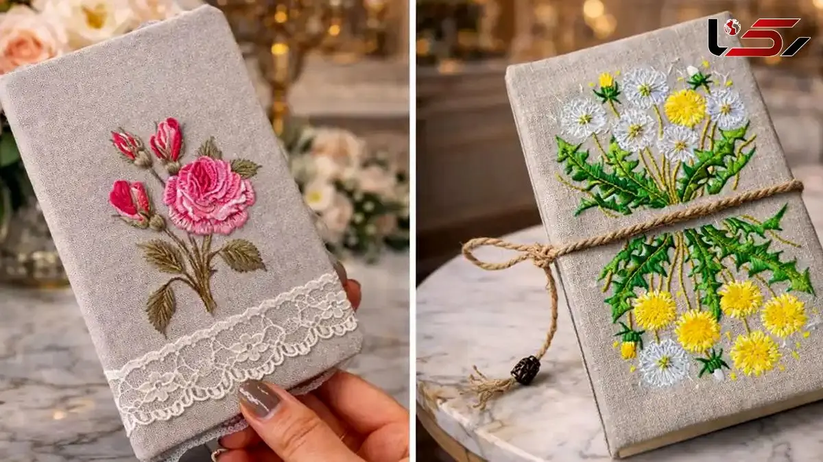 انتخاب هدیه ای خاص با دفترچه خاطرات گلدوزی؛ عکس های زیبا و پیشنهادهای شیک