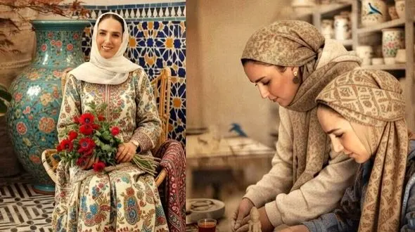 فیلم جشن تولد فوق خاص و عاشقانه سوگل طهماسبی در  سفالگری خانم بازیگر / از کیک تولد جذاب تا لباس گل گلی سفید سوگلی سینمای ایران