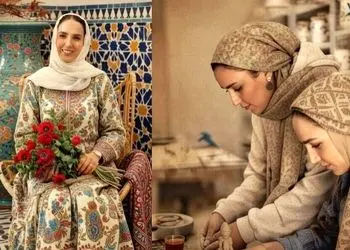 فیلم جشن تولد فوق خاص و عاشقانه سوگل طهماسبی در  سفالگری خانم بازیگر / از کیک تولد جذاب تا لباس گل گلی سفید سوگلی سینمای ایران