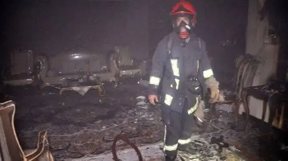 اطفای حریق کارخانه آب معدنی دماوند + جزئیات