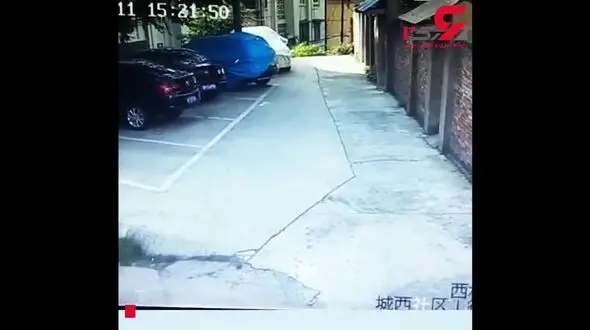 شاهکار پارک کردن خودرو / خوب شد این زن راننده بولدوزر نشد!!+فیلم 