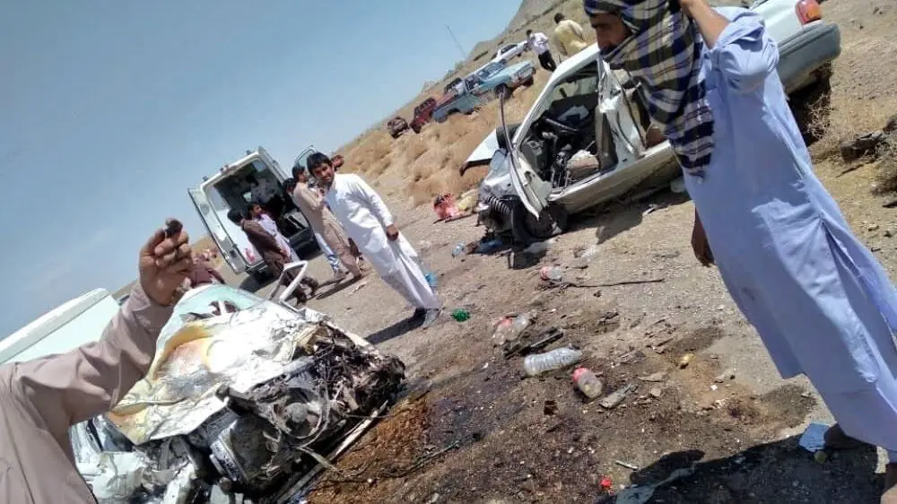 اولین عکس از تصادف مرگبار ظهر امروز زاهدان / 8 کودک کشته شدند