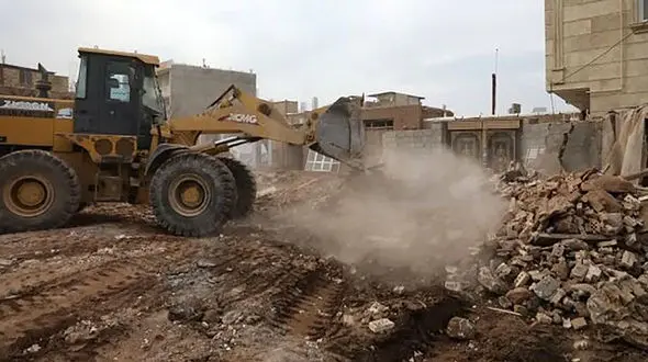 ریزش هولناک ساختمان ۲ طبقه در شهرقدس 