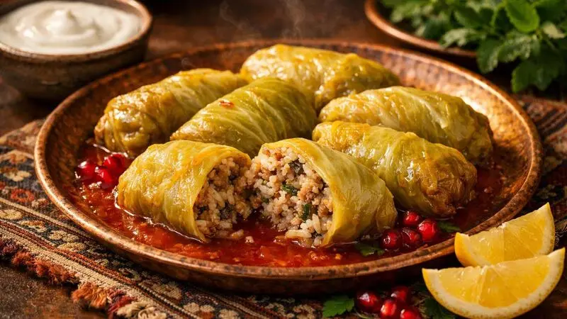 طرز تهیه دلمه کلم برگ
