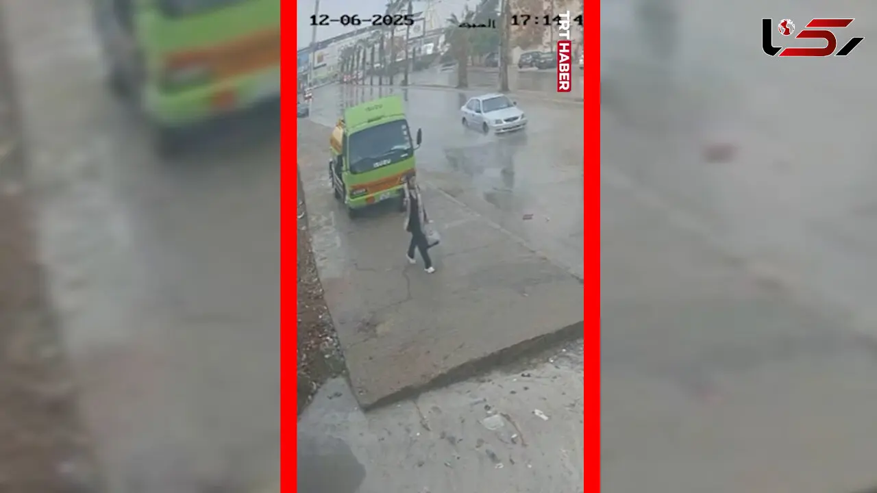 فیلم حادثه خیابانی و نجات زن توسط رهگذران