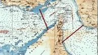 عکس / انتشار نقشه محدوده جدید تحت کنترل ایران در تنگه هرمز توسط سپاه / از جنوب خط بین کوه مبارک در ایران و جنوب فجیره در امارات / از غرب خط بین انتهای جزیره قشم در ایران و ام القیوین در امارات 