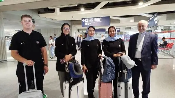 اولین کاروان ورزشی ایران وارد پاریس شد
