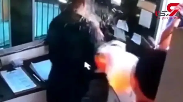 لحظه وحشتناک به آتش کشیدن یک مرد در پارکینگ  + فیلم 16+ 