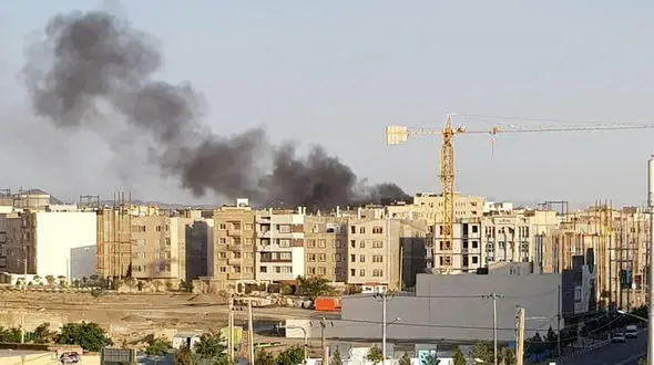 آتش سوزی در برج مسکونی اقدسیه مشهد + عکس