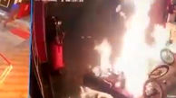 فیلم وحشتناک از آتش سوزی پمپ بنزین در خوزستان / علت چه بود؟ 