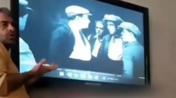 بابک خرمدین در حال تدریس به شاگردانش + فیلم 