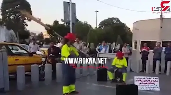 اقدام جالب دو هنرمند خوش‌ذوق در تقدیر از رفتگران زحمتکش +فیلم 