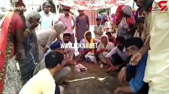 لحظه زنده به گور کردن یک مرد + فیلم عجیب