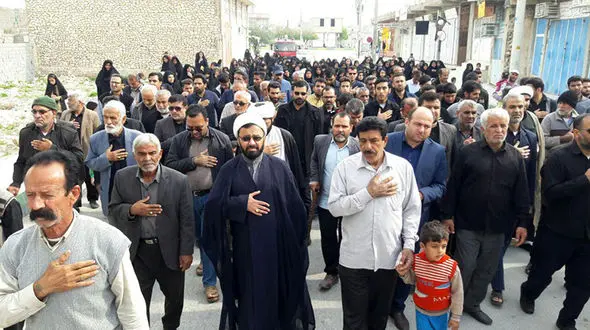 مراسم پیاده روی ایام فاطمیه در آبدان + تصاویر