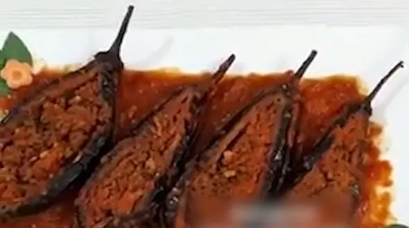 بادمجان شکم پر چطور درست کنیم ؟ + فیلم