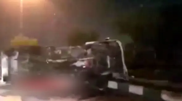 فیلم از واژگونی هولناک تریلی در مشهد  