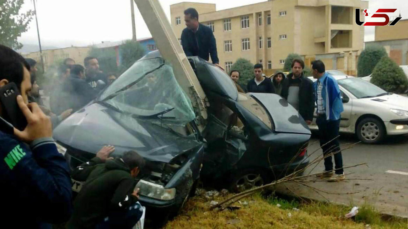 عکس های حیرت انگیز از نصف شدن مرگبار ماشین محکم ایرانی در ایلام! + جزییات