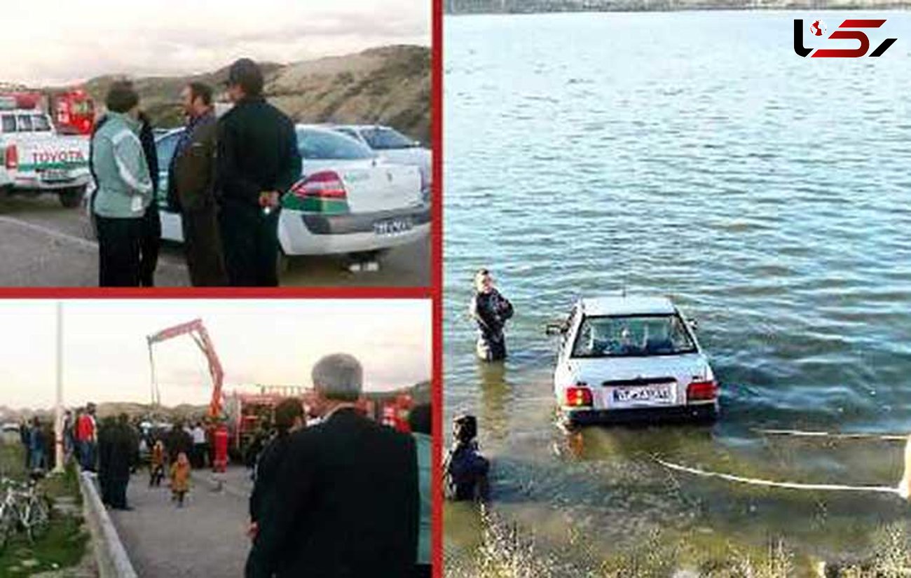 سقوط پراید 2 دختر جنون سرعت  داخل دریاچه شورابیل +عکس
